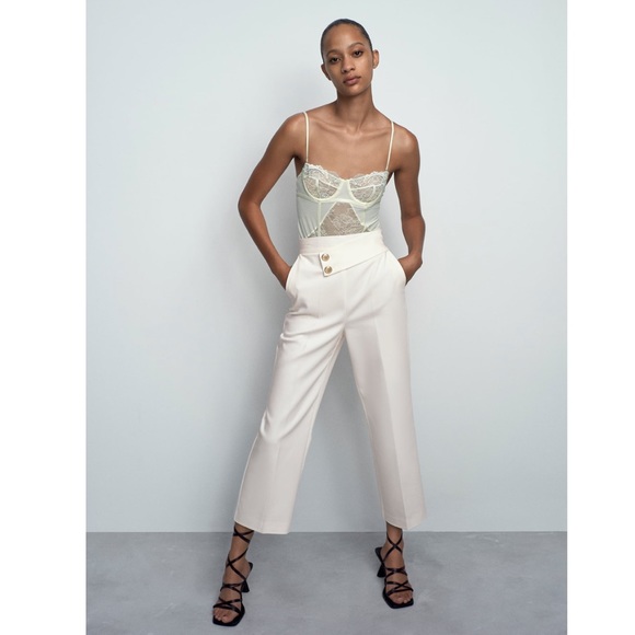 Zara bundle of two pants buttoned high waisted pants - Picture 4 of 12